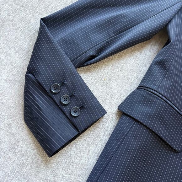 Theory Navy Blue Pinstripe Blazer - Picture 4 of 6